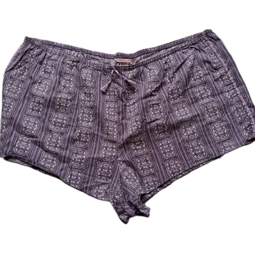 Victoria's Secret Pajama Shortie Shortsβ Bottom Large Womens Purple VS PJ's